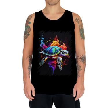 Imagem de Camiseta Regata De Tartaruga Marinha Neon Style 7 - Kasubeck Store