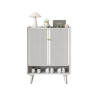 Imagem de Prateleira de sapatos corredor entrada armários de sapatos modernos organizador multicamadas hall dormitório sapateira prateleira corredor meuble a chaussure móveis de luxo empilhável sapateira (cor: branco 100 cm)