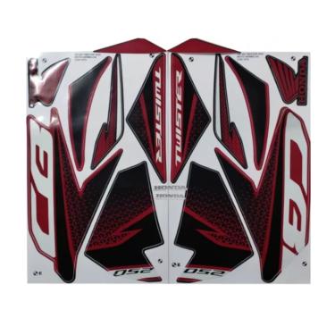 Imagem de Kit Jogo De Adesivos Cb 250f Twister Vermelho 2020 - 1315