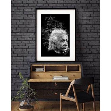 Imagem de Quadro Decorativo Einstein P&B 60X48Cm