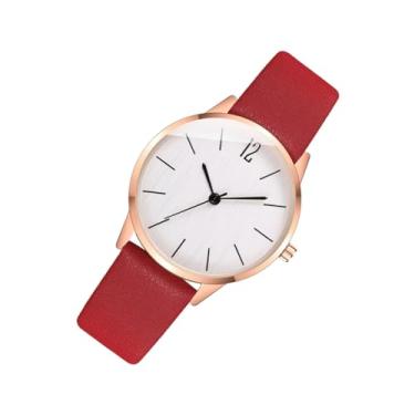 Imagem de Assistir relógio de menina relógio azul relógio de enfermagem relógio feminino relógios senhora relógio casual pulseira de couro mulheres couro sintético vermelho