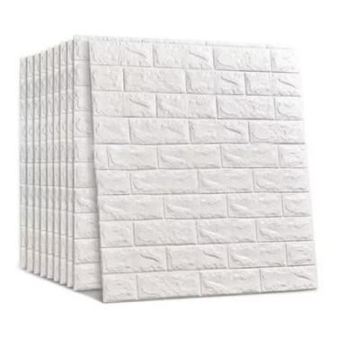 Imagem de 30 Placas Painel 70x77cm 3D De Parede Espuma Tijolo Auto Adesivo Impermeável Lindo Aplique Fácil