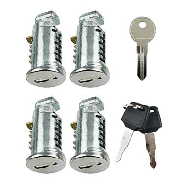 Imagem de TIKSCIENCE Núcleos de bloqueio adequados para sistema e acessórios de racks de carro Thule, cilindros de bloqueio de sistema de uma chave para rack de carro, bicicletário e outros equipamentos com