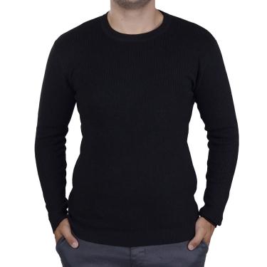 Imagem de Blusa Masculina Broken Rules Sueter Tricot Preto - 590190