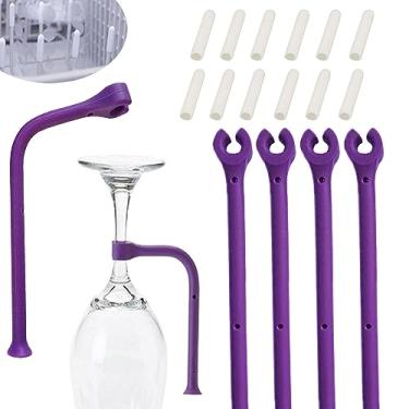 Imagem de YouU Suporte flexível de silicone para lava-louças e lava-louças, suporte de haste de silicone para lava-louças, protetor de copo de vinho, suporte universal para lava-louças, tampa de reparo de garras de dentes (total de 14 peças)
