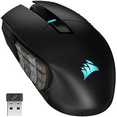 Imagem de Corsair Mouse para jogos Scimitar Elite RGB sem fio MMO - 26.000 DPI - 16 botões programáveis - bateria de até 150 horas - compatível com iCUE - Preto