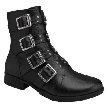 Imagem de Bota Piccadilly Coturno Leci Fivelas Cano Curto 653006 Preto