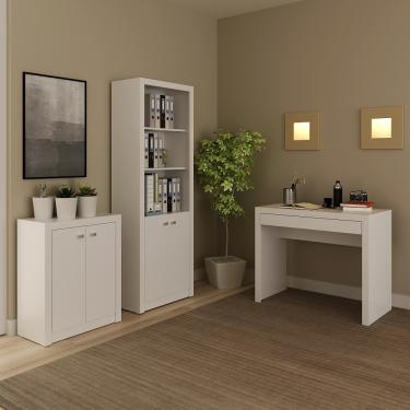 Imagem de Conjunto para Escritório Armário Balcão e Mesa ME41 Tecnomobili - Branco