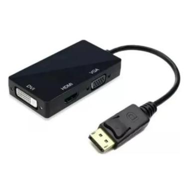 Imagem de Adaptador Conversor 3 Em 1 Display Port Para Dvi Hdmi Vga Fx