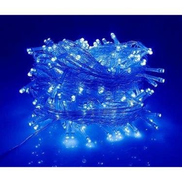Imagem de Pisca Cordão De Luz Fio de Luzes Led Azul 10 Metros 220v
