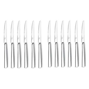 Imagem de Kit de 12 Facas de Mesa Hercules Mykonos Aço Inox 4000-003