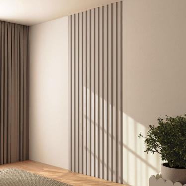 Imagem de Painel para TV 100% Mdf Ripado Marrom Claro Pa74 Fe - Dalla Costa