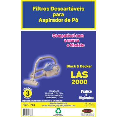Imagem de Saco Coletor de Pó Para Aspirador de Pó Black e Decker LAS2000 ( KIT 3