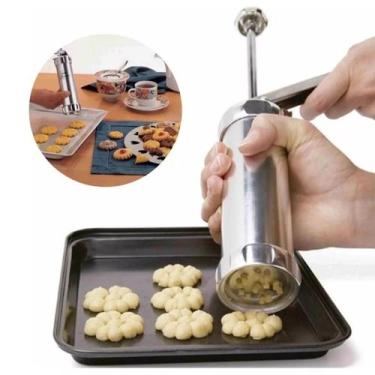 Imagem de Máquina Modeladora de Biscoitos c/ 4 Bicos e 20 Formas de Cookies - Ai