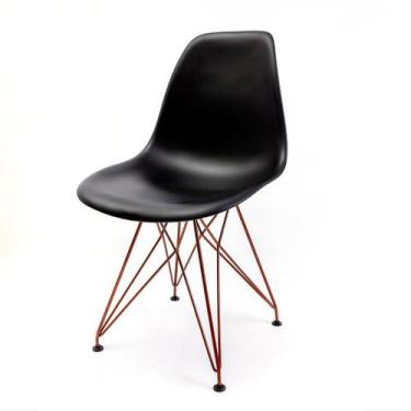 Imagem de Cadeira Charles Eames Ferro Cobre Assento Preto - House Design