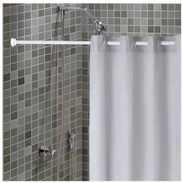 Imagem de Bella Arte Varão Extensível para Cortina de Box, 1,05m a 1,90m, Plástico Resistente