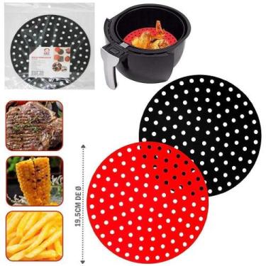 Imagem de Tapete Esteira Culinario Silicone Redondo Para Air Fryer - Saz Comérci
