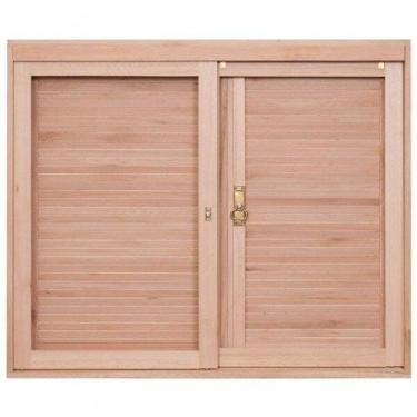 Imagem de Janela de Madeira Veneziana 120x100cm com Caixilho 12cm Ewk 200 Rondos