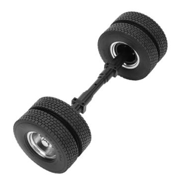 Imagem de Pneu do Eixo Traseiro do Reboque Rc, Pneu de Borracha da Liga de Alumínio Com Alta Capacidade de Rolamento de Carga, para a Conversão Diy do Reboque do Trator 1/14