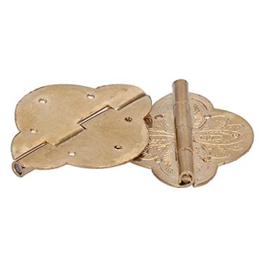 Imagem de Dobradiças Pequenas, Mini Dobradiças Dobradiça de 90 Graus Dobradiças de Latão Antigas Dobradiças de Porta Quadradas Dobráveis ​​com Parafusos para Portas de Armário Armário de