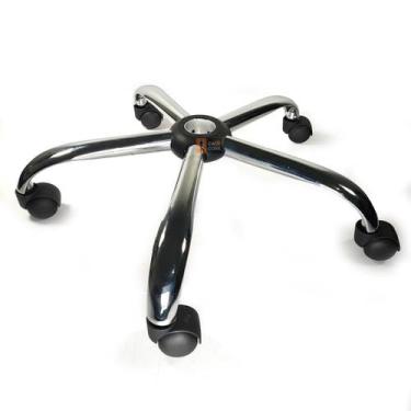 Imagem de Estrela Em Aço Cromado Resistente Para Cadeira Com Rodizios - Cadecore