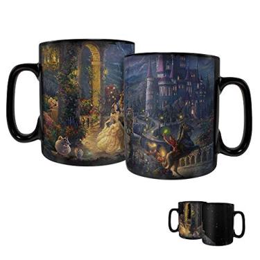 Imagem de Disney – A Bela e a Fera – Canecas Morphing com sensor de calor – Imagem completa revelada quando líquido quente é adicionado, Dancing in the Moonlight CLUE Mug, 16OZ