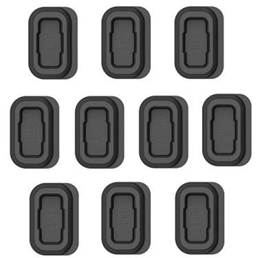 Imagem de YwonShne Plugues de poeira compatíveis com COROS Nomad/PACE PRO/PACE 3/PACE 2/VERTIX 2/APEX PRO Capa protetora contra poeira Capa protetora de silicone antipoeira Acessórios de porta de plugue preto