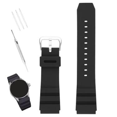 Imagem de XIW Pulseira de borracha de substituição para relógio Casio MDV106-1AV 200 M WR MTP-VD01 de 22 mm para mulheres, pulseira de silicone, masculina, reta