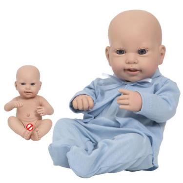Imagem de Bebe Reborn Menino Luca Vinil Siliconado Com Pagão Azul - Cegonha Rebo