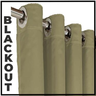 Imagem de cortina pé direito blackout Celina 5,50 x 3,50 janela cinza - Bravin C