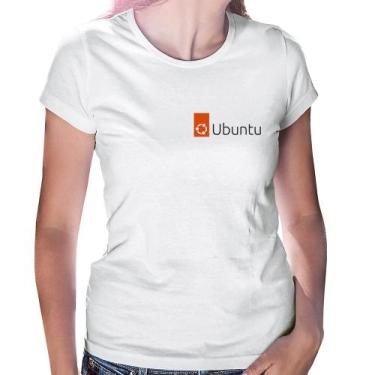 Imagem de Baby Look Ubuntu Linux - Foca na Moda, Branco, GGG