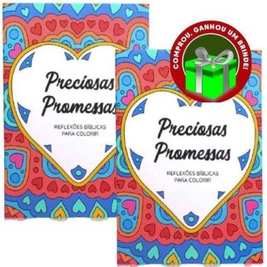Imagem de Combo 2 Livros Para Colorir Infantil Desenhos da Bíblia Promessas Ativ