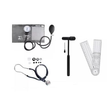 Imagem de Kit De Fisioterapia Goniometro Martelo Buck Esteto Esfigmo - Premium, 