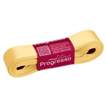 Imagem de Fita de Cetim 22mm nº5 - 10m Cor 2052 Amarelo Claro - 1 unidade - Fita