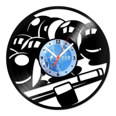 Imagem de Relógio De Parede Disco Vinil Jogos e Games - Bilhar - VJG-010 - Moder