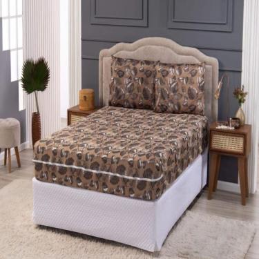 Imagem de Capa de Colchão Estampada Malha Gel Cama Casal Padrão Quarto Protetora