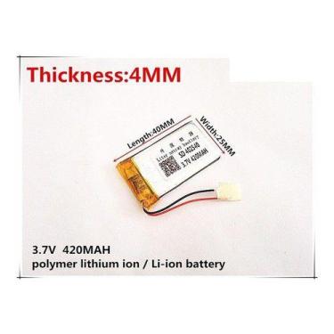Imagem de Bateria 3,7v 420mah 4mm X 25mm X 40mm 402540 Cr - KMIG