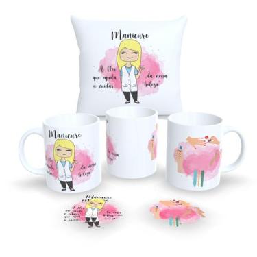 Imagem de Kit Com Almofada 30x30cm e Caneca de Porcelana Profissões Fofas - Esta