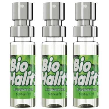 Imagem de ARROMATIZANTE BUCAL PEPPERMINT SPRAY BIO HALITZ 6ml  NATUFLORES Kit 3u
