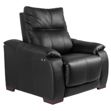 Imagem de Poltrona do Papai Requiem Reclinável Elétrica Couro Preto G34 - Gran B