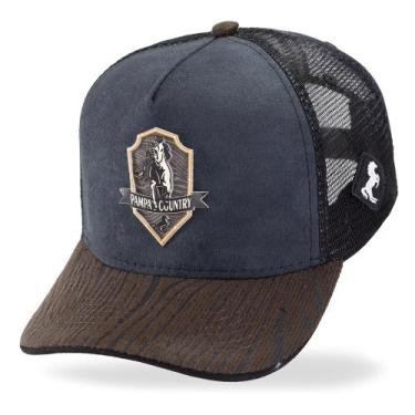 Imagem de Boné Sertanejo Cavalo Pampas Country Preto Campo Rustico - Pampas Coun