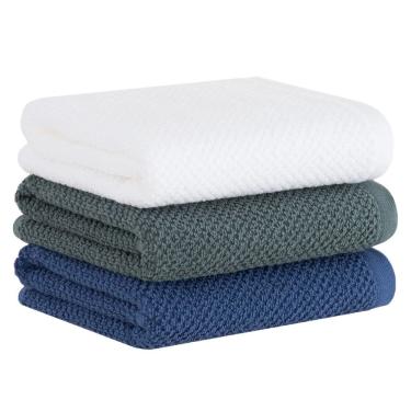 Imagem de Pano Copa Buddemeyer 3p Gourmet Branco Azul Verde