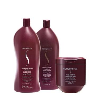 Imagem de Kit Senscience True Hue Violet Inner Restore Salon Total (3 produtos)