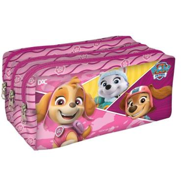 Imagem de Estojo Triplo Escolar em Tecido Patrulha Canina 5150 - Dac