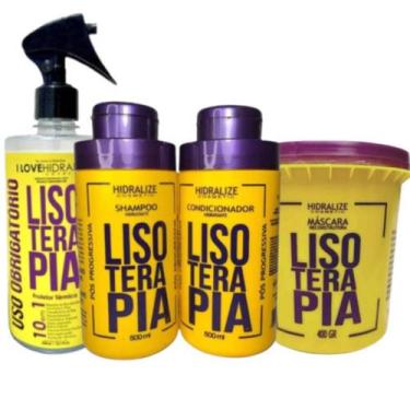 Imagem de Kit Lisoterapia - Protetor Térmico + Máscara + Shampoo e Condicionador