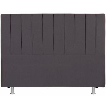 Imagem de Cabeceira Cama Casal 138x110 Tecido Inteligente Cinza Keiko - Keiko Co