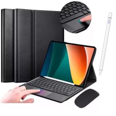 Imagem de Kit Capa Teclado Touchpad + Mouse + Caneta Stlylus Para Tab A9+ Plus 1