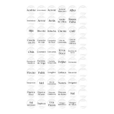 Imagem de 50 Etiquetas Adesivas Para Potes Alimentos e Temperos Cozinha - Tecton