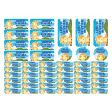 Imagem de 50 Etiquetas Escolares Personalizado Vinil Dinossauro - Tectoner, Dino