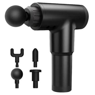 Imagem de Pistola Massageadora Profissional - Alta Potência 800w, Liberação Miofacial, Fisioterapia, Alivio da Dor, 5 Ponteiras, Massageador Eletrico Profissional (Preto)